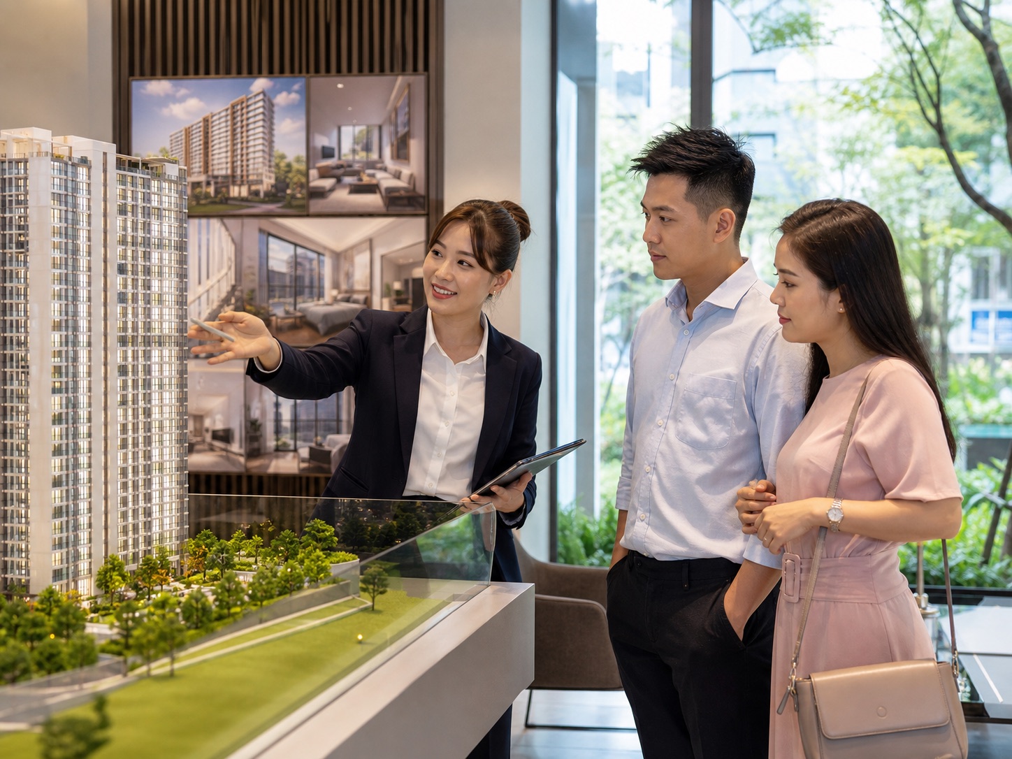 Phòng bán hàng bất động sản tại Việt Nam với mô hình căn hộ